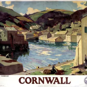 Polperro Harbour Print, Cornwall GWR Poster