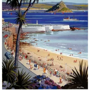Penzance Train Print 1952