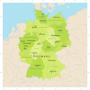 Germany Vector Map Print for High-Quality Artwork Germany Vector Map Print for High-Quality Artwork