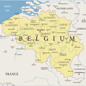 Vector Map of Belgium Print - Fine Art Storehouse