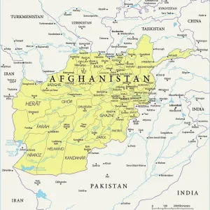 Afghanistan Reference Map Print - South-Central Asia Details