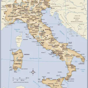 Carte du pays Italie.