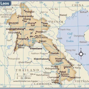 Laos Country Map 2011 Print (Reference Maps)