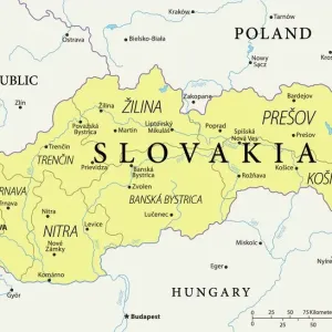 Karte der Slowakei - Vektor