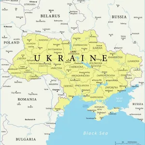 Fine Art Storehouse Print of Ukraine Reference Map