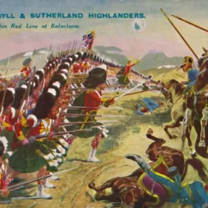 Los Argyll & Sutherland Highlanders. La delgada línea roja en Balaclava, 1854, (1939).