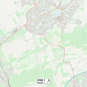 Mapas Sectoriales De Códigos Postales Imprime: CF - Cardiff