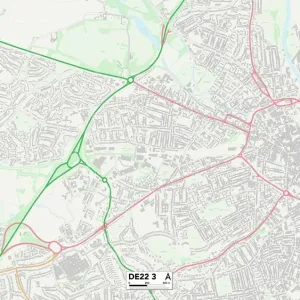 Derby DE22 3 Postcode Sector Print Map