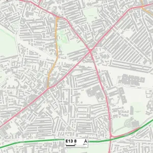 Newham E13 8 Print Map Postcode Sector