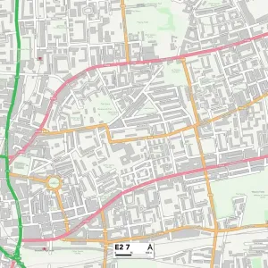Tower Hamlets E2 7 Print Map Sector