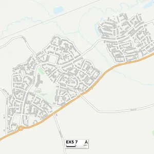 EX5 7 Print Map of East Devon Area