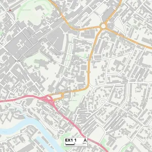 Exeter EX1 1 Postcode Sector Print Map