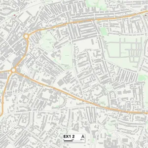 Exeter EX1 2 Postcode Sector Print Map