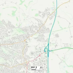 Exeter EX1 3 Postcode Sector Print Map