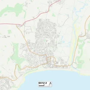 Exeter EX12 2 Postcode Sector Print Map
