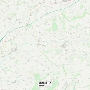 Exeter EX15 3 Postcode Sector Print Map