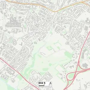 Exeter EX2 5 Postcode Sector Print Map