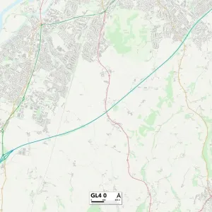 Gloucester GL4 0 Print Map Sector