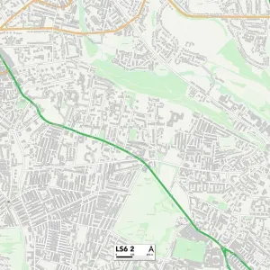 Leeds LS6 2 Postcode Sector Print Map