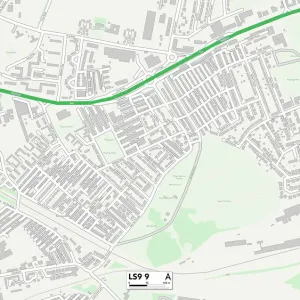 Leeds LS9 9 Postcode Sector Print Map