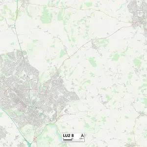 Luton LU2 8 Print Map Sector Map
