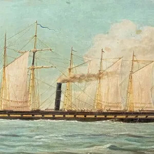 Print of the SS Great Britain in 1845 configuration Print of the SS Great Britain in 1845 configuration