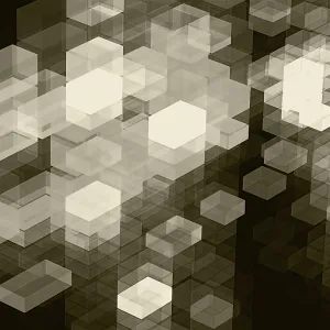 Abstract Cubes Print