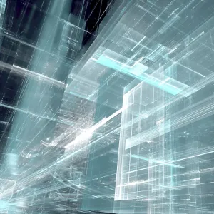 Futuristic Glass Wall Print