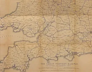 Material Gráfico Y Documentos Imprime: Mapa de la red GWR del año 1850