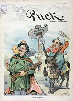 William Jennings Bryan Cartoon Imprime: Never again