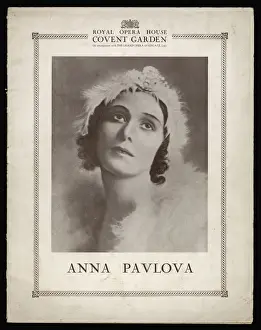 Impresiones de Balletista de baile ruso Anna Pavlova Rusia Imprime: Ana Pavlova / Programa