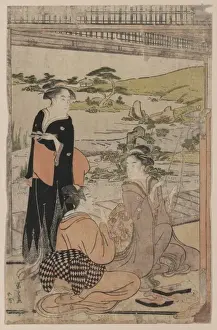 Antique Japanese Woodcuts Imprime: Archery