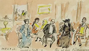 Historical Family Portrait Imprime: Arrival if Edith