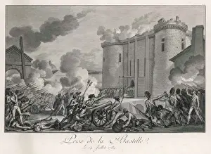 French Revolution Artwork Imprime: Attacking the Bastille