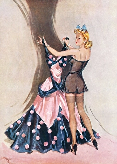 Vintage Glamour Photography Imprime: Put Away for the Duration by David Wright