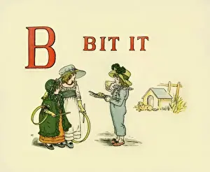 Impresiones de Desde una tarta de manzana, el icónica libro de imagen por Kate Greenaway Fecha: 1886 Kate Greenaway Imprime: B Bit it