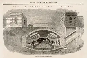 London Underground History Imprime: Baker Street Station Cross-section