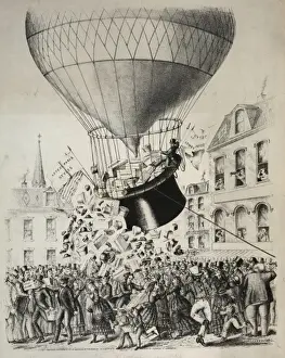 Antique Circus Posters Imprime: Balloon show bill