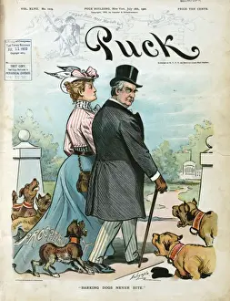 Early 20th Century Cartoons Online Imprime: Barking dogs never bite