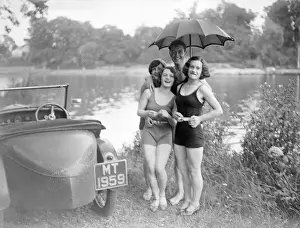 Vintage Bathing Costumes Imprime: Bathing Japes