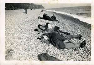Devon England Landmarks Imprime: The Beach, Branscombe, Devon