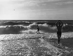 Travel Photography Beach Scenes Imprime: Beach Couple