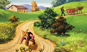 Country House Scene Imprime: Bear Rabbit
