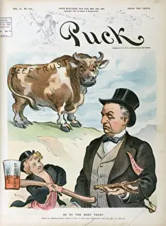 Puck Magazine Cartoons Online Imprime: As to the beef trust