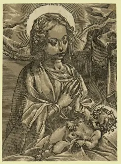 Religious Iconography Prints Imprime: The Blessed Virgin