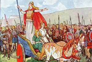 Boudicca con sus dos hijas