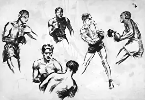 Boxing Gloves History Imprime: Boxers by David Wright