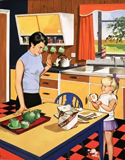 Retro Kitchen Decor Inspiration Imprime: Breakfast time