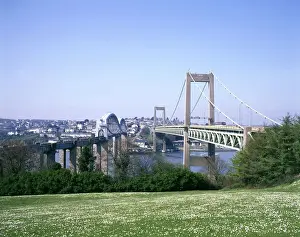 Brunel Imprime: Dos puentes sobre el río Tamar en Devon y Cornualles