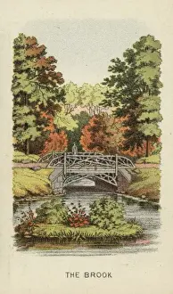 Vintage Bridge Images Imprime: The brook